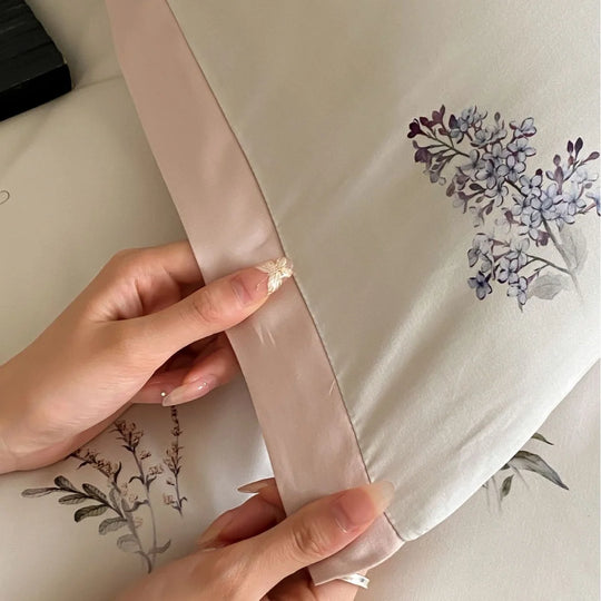 Dame Dynebetræksæt Botanisk Satinlook Mikrofiber 2