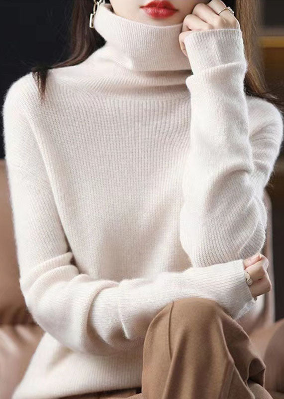 Dame Høj Hals Strik Sweater 2