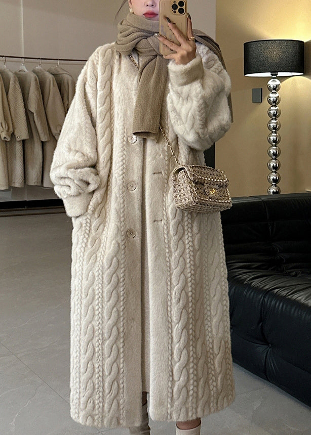 Dame Lange Frakker V-hals Casual Stil 3