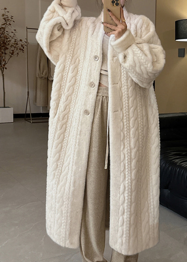 Dame Lange Frakker V-hals Casual Stil 4