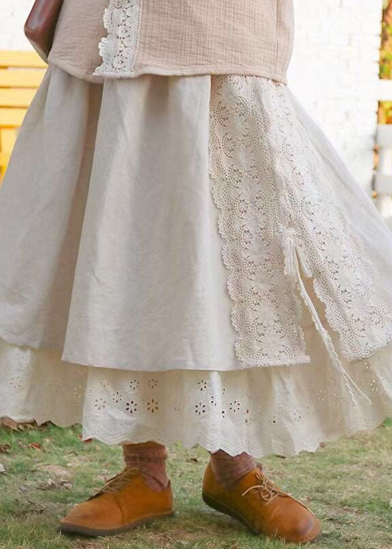 Dame Nederdel med Blonder Patchwork 4