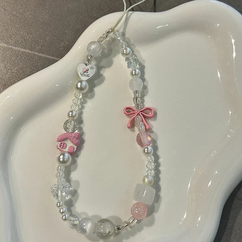 Dame Perlekæde med Charms og Legende Detaljer 1