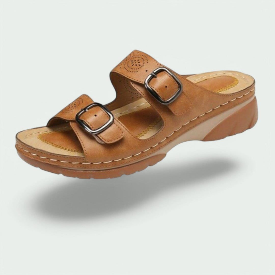 Dame Sandaler Justerbar Kunstlæder Bred Hæl 1