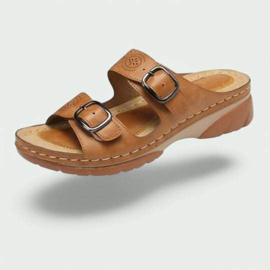 Dame Sandaler Justerbar Kunstlæder Bred Hæl 1