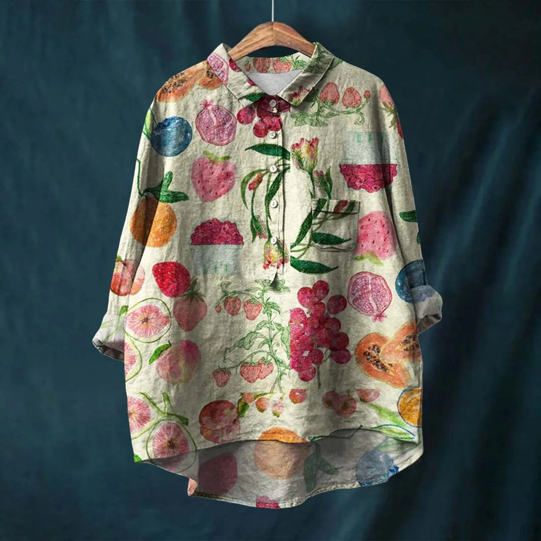 Dame Skjorte Blomstermønster Elegant 6