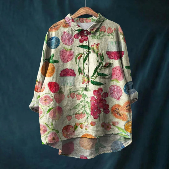 Dame Skjorte Blomstermønster Elegant 6
