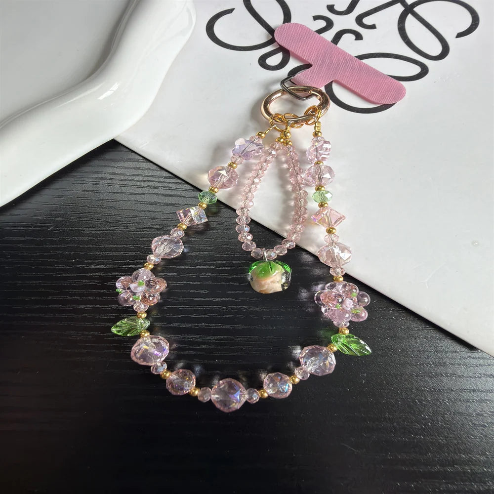Dame Telefonsnor med Blomsterperler og Charme 0