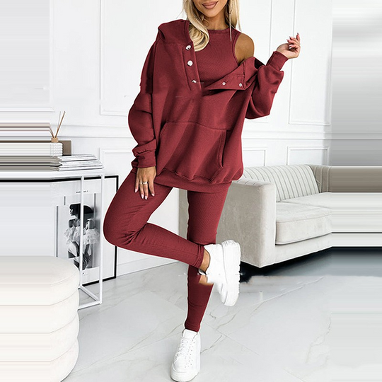 Dame Tre-delt Lounge Sæt Casual 7