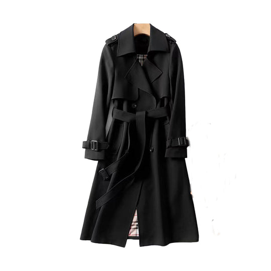 Dame Trenchcoat med Dobbelt Knapdesign 7