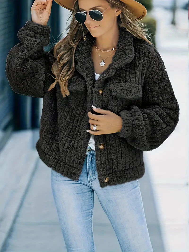 Dame Trucker Jakke med Faux Pels 2