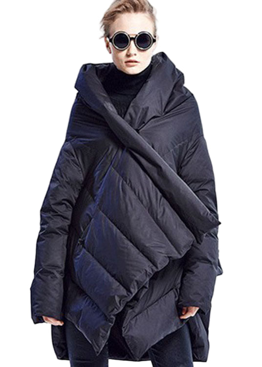 Dame Vinterjakke Asymmetrisk Design 0