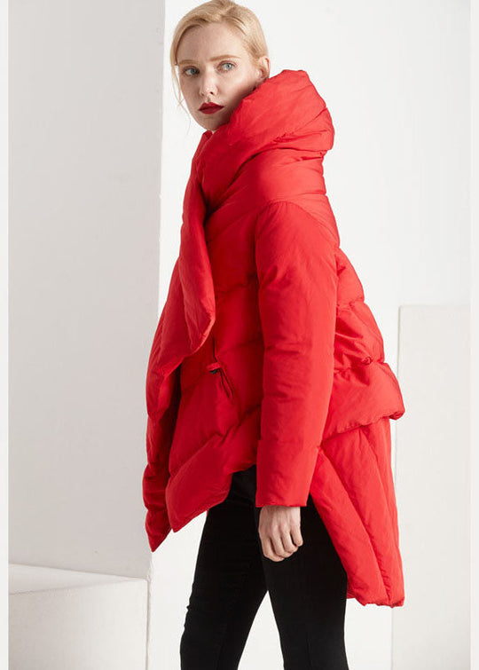 Dame Vinterjakke Asymmetrisk Design 2