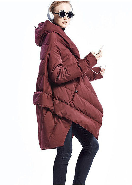 Dame Vinterjakke Asymmetrisk Design 4