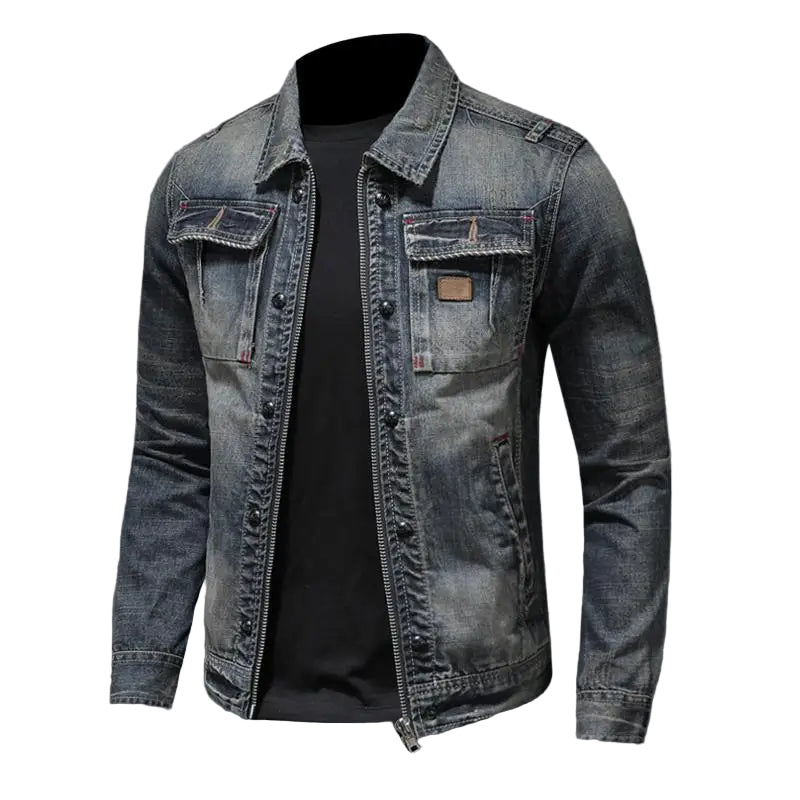 Damer Denim Jakke Retro Stil 0