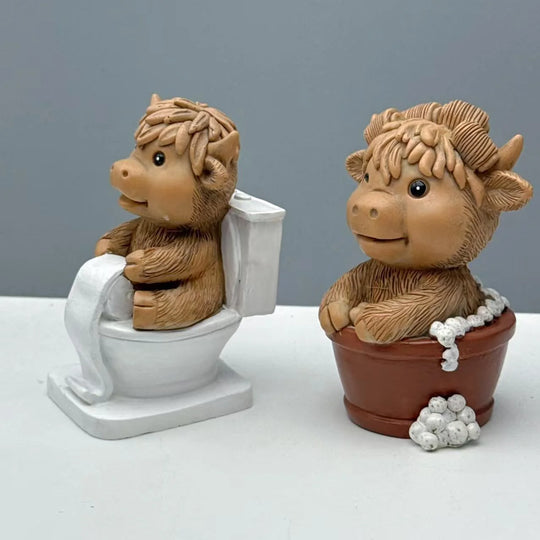 Dekorativ Figur Højlandsko Humoristisk Design 4
