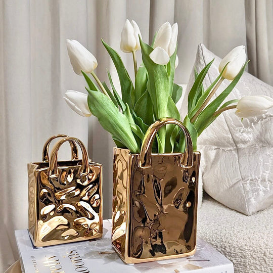 Dekorativ Guldtaske Vase 0