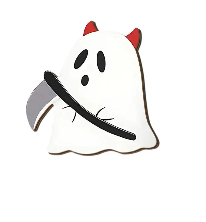 Dekorativ Halloween Figur Spøgelse Med Le 0