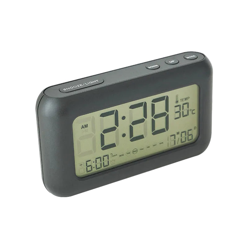 Digitalt Vækkeur med Snooze-Funktion og Temperaturvisning 0