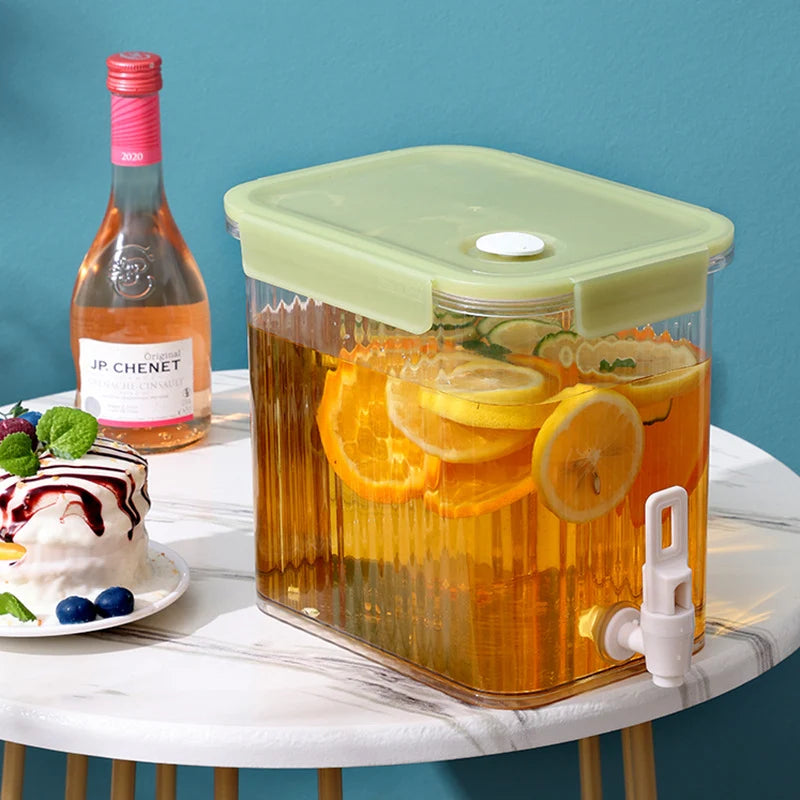 Drikkedispenser med transparent beholder og lufttæt låg til kvinder og mænd 2