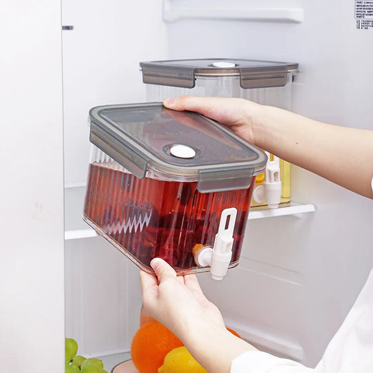 Drikkedispenser med transparent beholder og lufttæt låg til kvinder og mænd 4