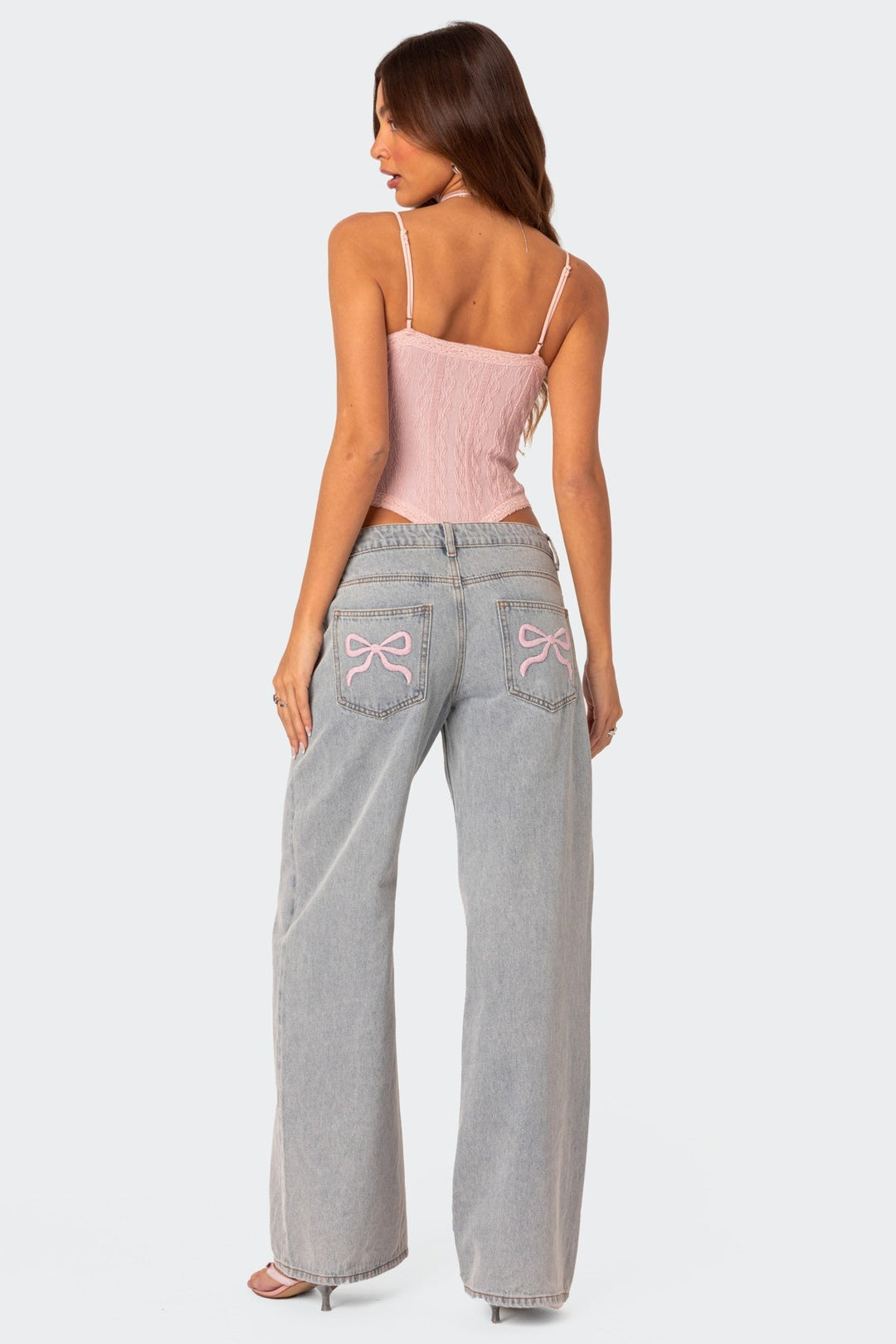 Variant image for Kvinders Flared Jeans Blå Casual Strækbar Denim-1