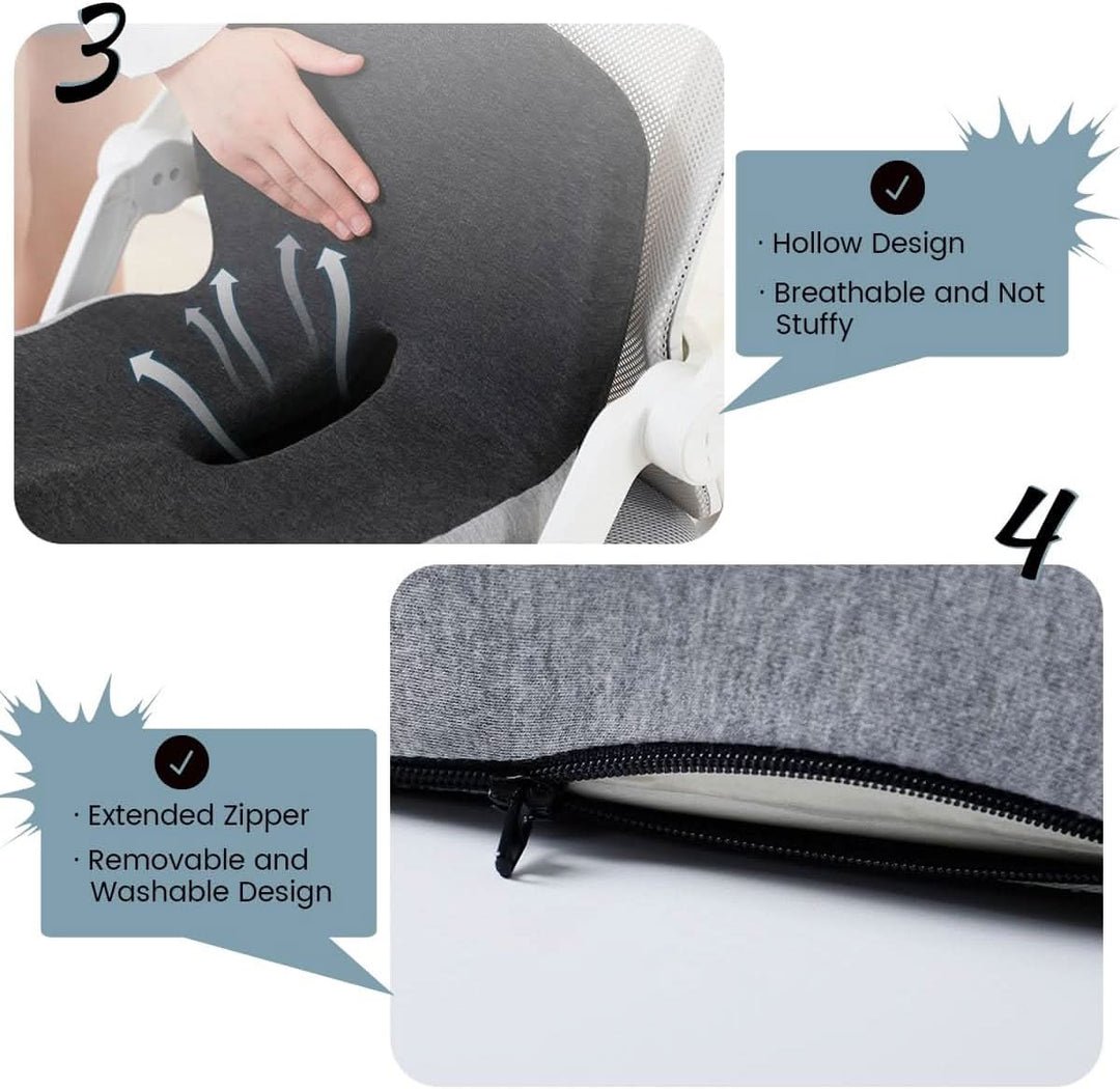 ErgoComfort Pad Sædehynde til Kontor og Bil 6