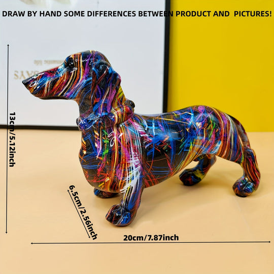 Farverig Gravhund Statue Legende Boligindretning 4