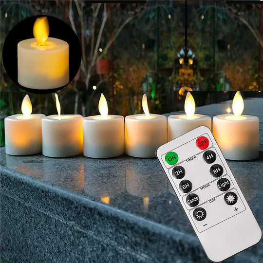 Flameless LED Stearinlys med Bevægelse 4