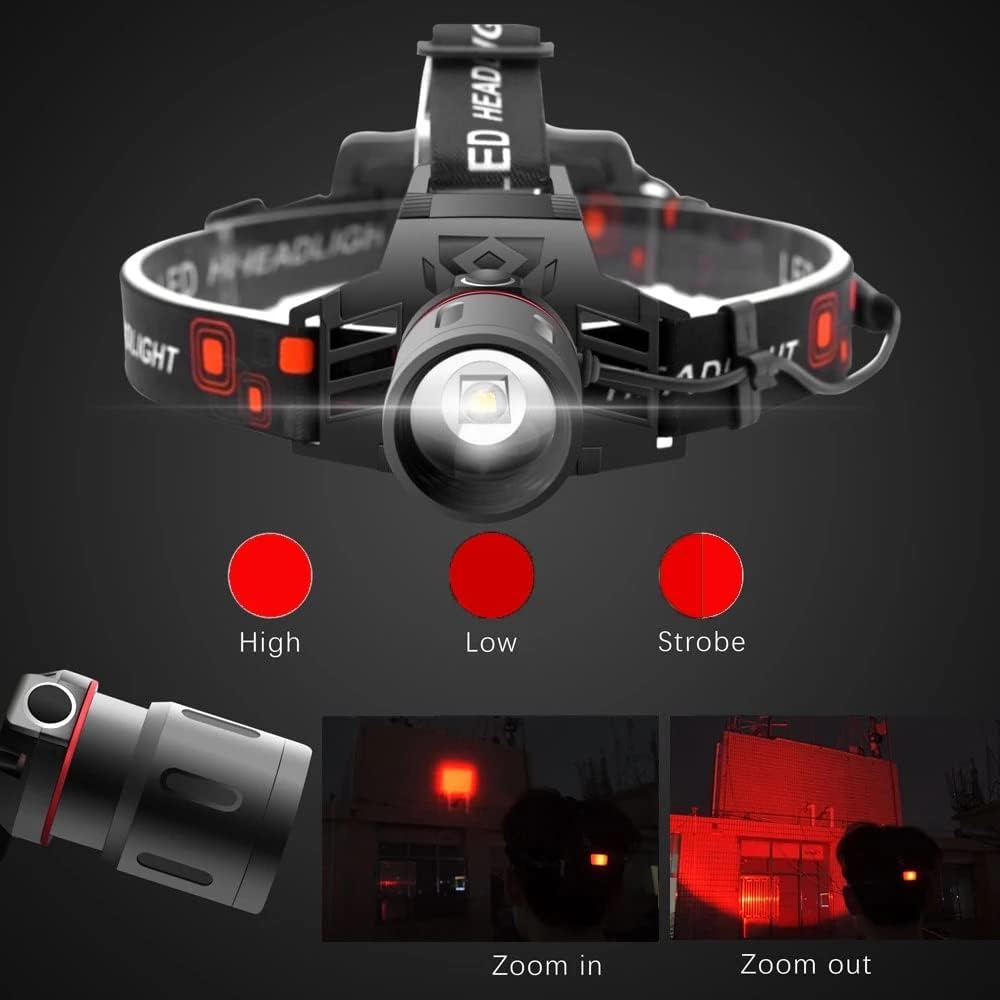 Genopladelig LED-forlygte med Justerbar Lysstyrke 4