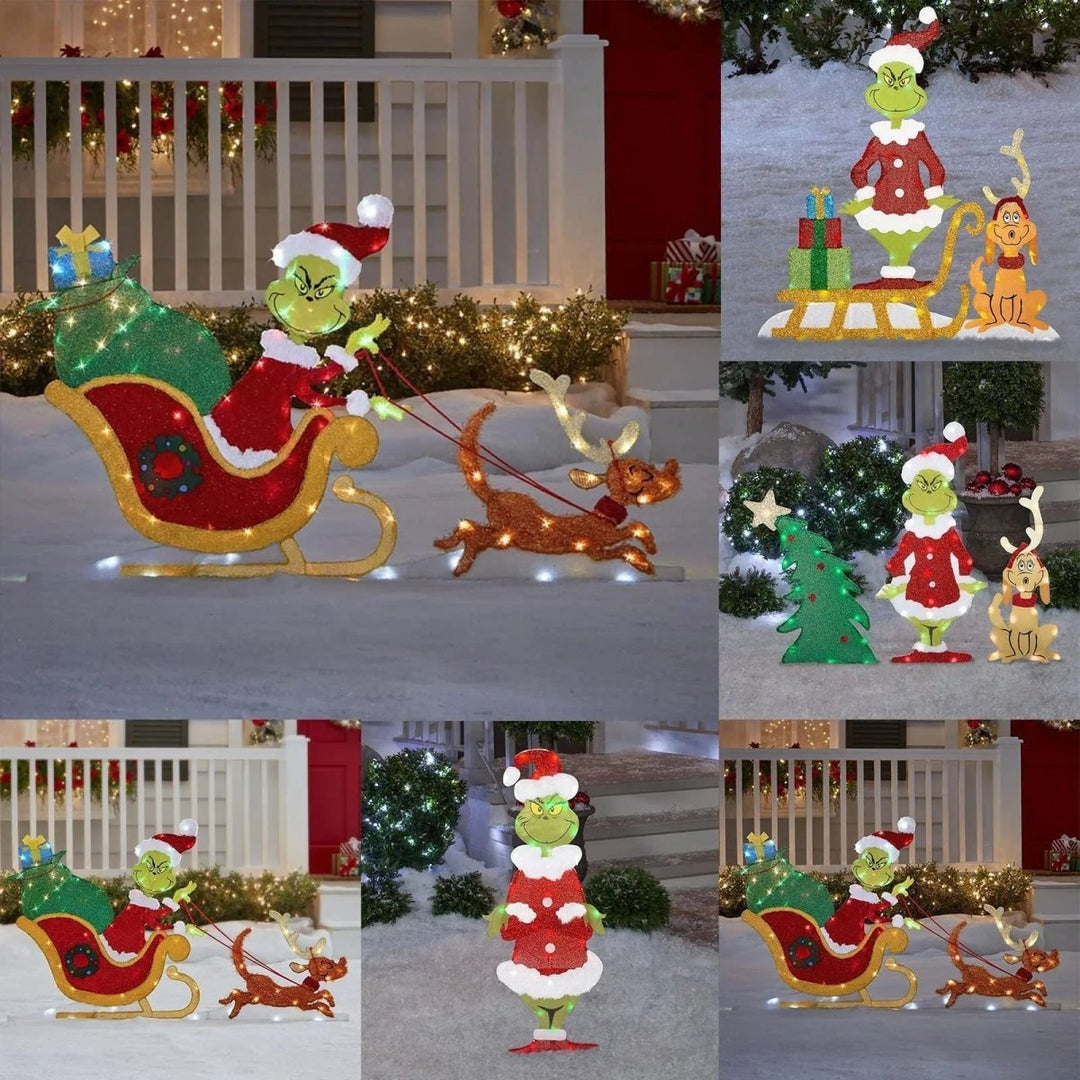 Grinch Havedekoration med LED-belysning til Jul 3