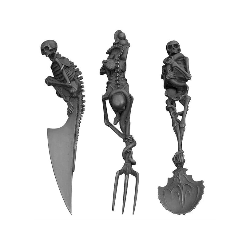 Halloween Bestik Sæt med Skelet Design til Festlige Anledninger 10