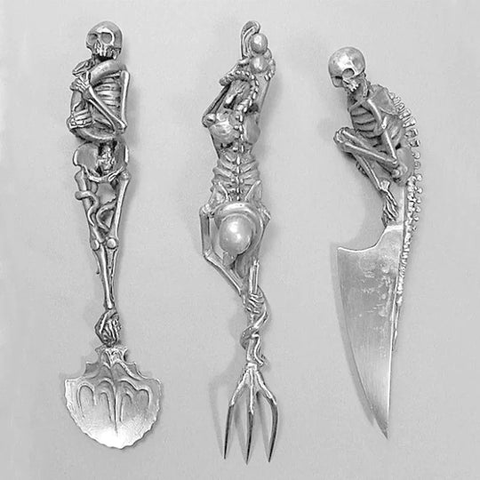 Halloween Bestik Sæt med Skelet Design til Festlige Anledninger 6