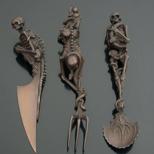 Halloween Bestik Sæt med Skelet Design til Festlige Anledninger 7