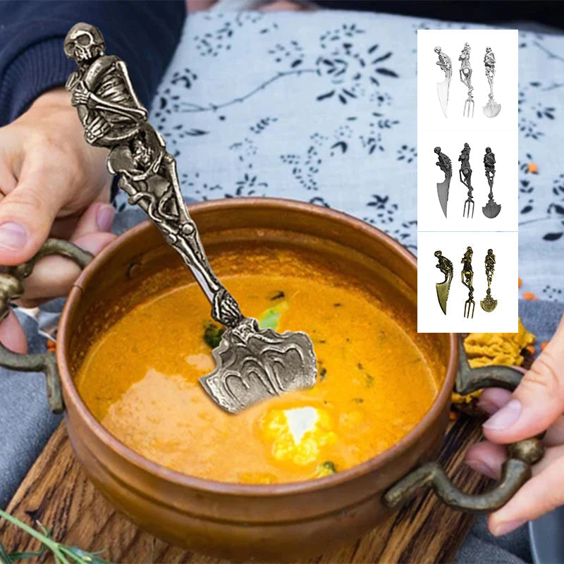 Halloween Bestik Sæt med Skelet Design til Festlige Anledninger 8