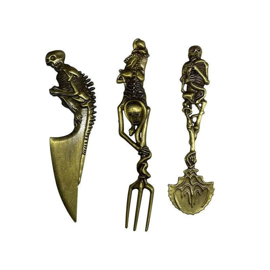 Halloween Bestik Sæt med Skelet Design til Festlige Anledninger 9