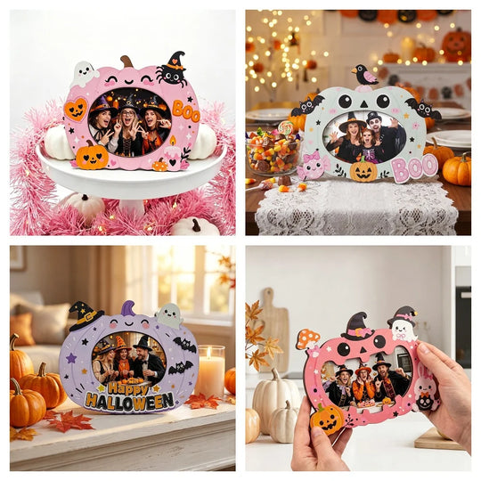Halloween Dekorationsbilledramme med Græskardesign 1