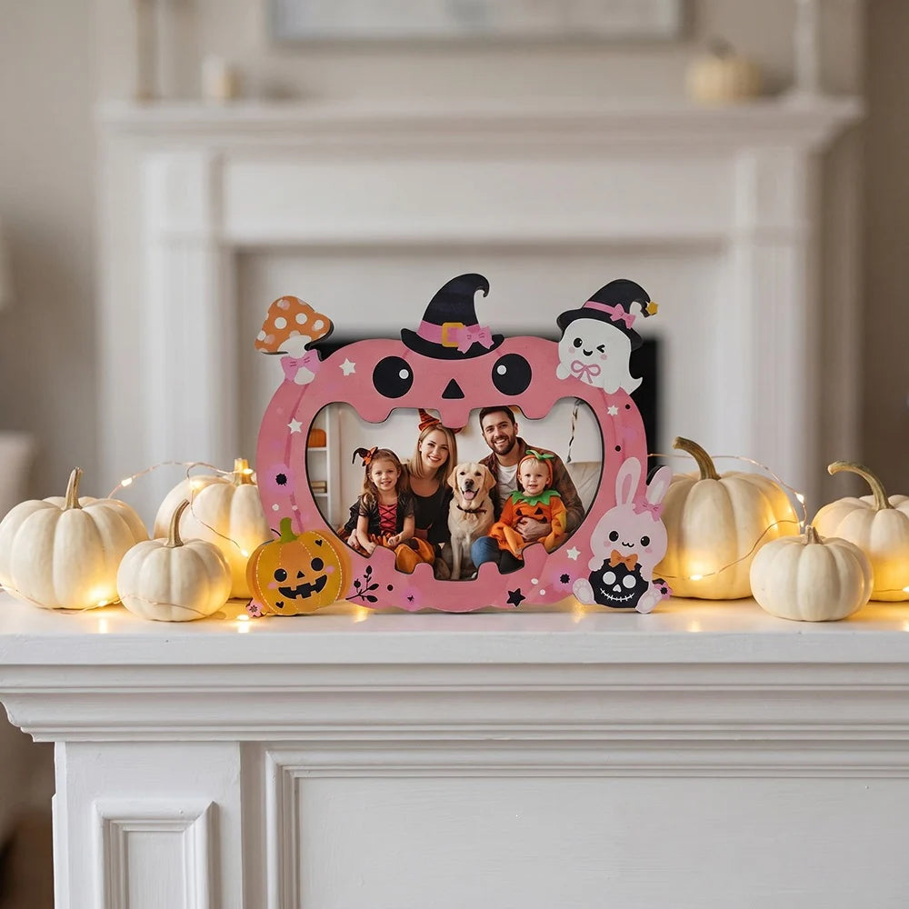 Halloween Dekorationsbilledramme med Græskardesign 4