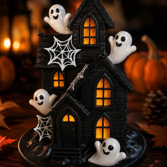 Halloween Dekorationshus med Spøgelsesmotiv til Indendørs og Udendørs Brug 2
