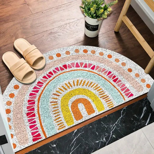 Halvcirkel Dørmåtte med Regnbue- og Vandmelonprint 10