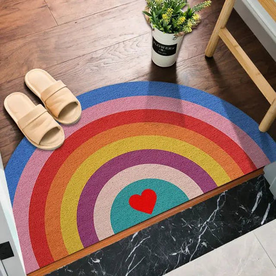 Halvcirkel Dørmåtte med Regnbue- og Vandmelonprint 8