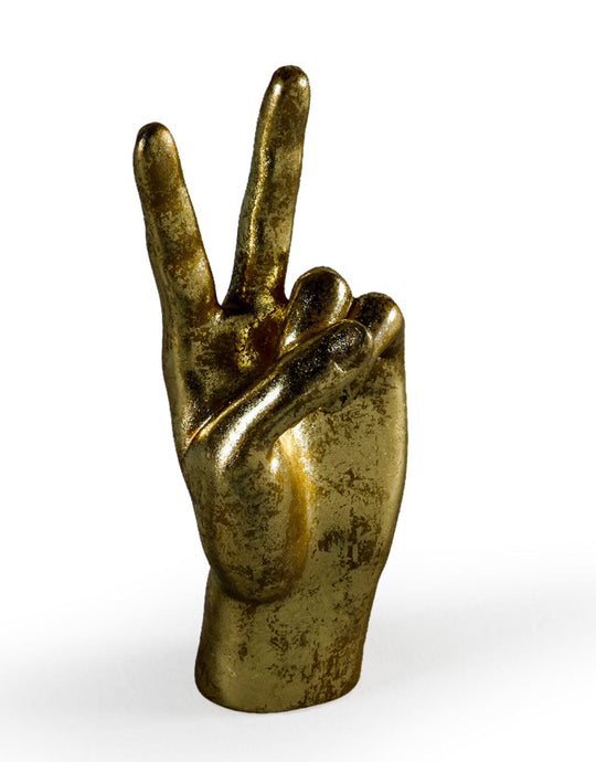 Hånddekoration Guld med Fredssymbol Modern Design 3