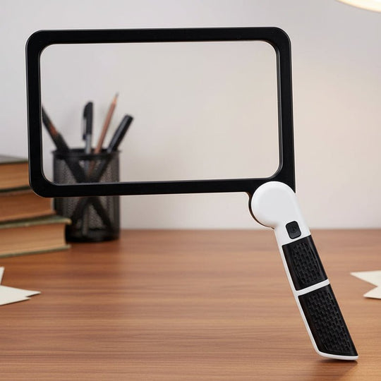 Håndforstørrelsesglas Med Lys 5x Ergonomisk Design til Læsning og Inspektion 0