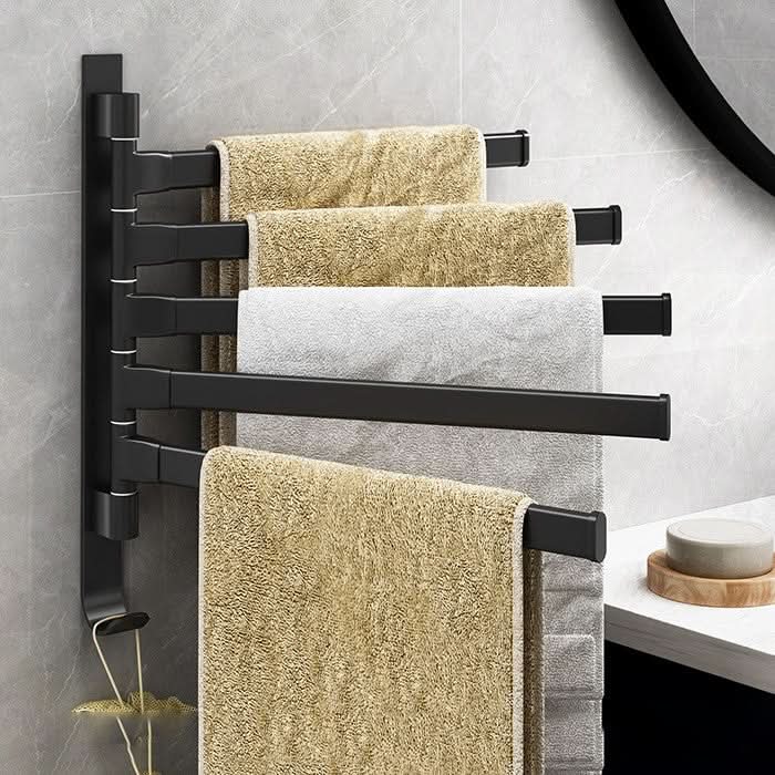 Håndklædeholder til Væg med 5 Arme til Badeværelse Modern Design 0