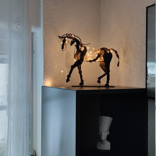 Håndlavet Hestestatue Dekorativ til Indretning 2