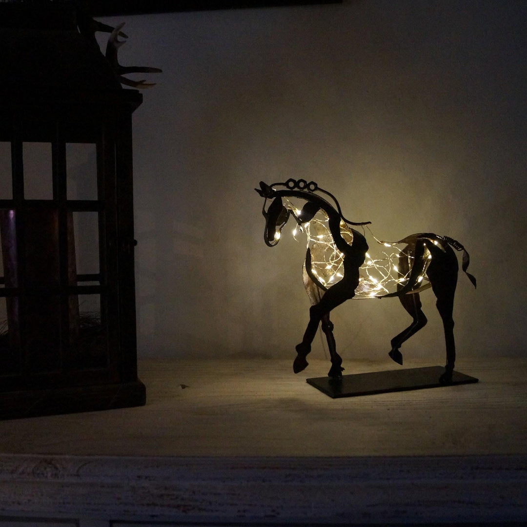 Håndlavet Metal Hestefigur Dekorativ Kunst 3