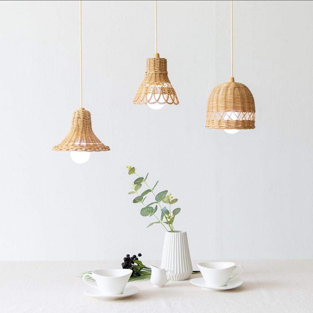 Håndvævet Rattan Loftslampe - Naturlig Hængende Belysning 1