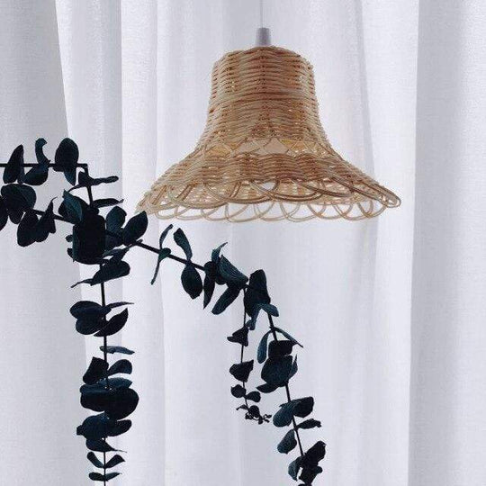 Håndvævet Rattan Loftslampe - Naturlig Hængende Belysning 8