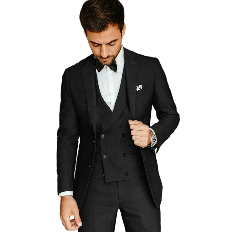 Herre 3-Delt Sæt Blazer Vest Bukser Polyester Klassisk 0