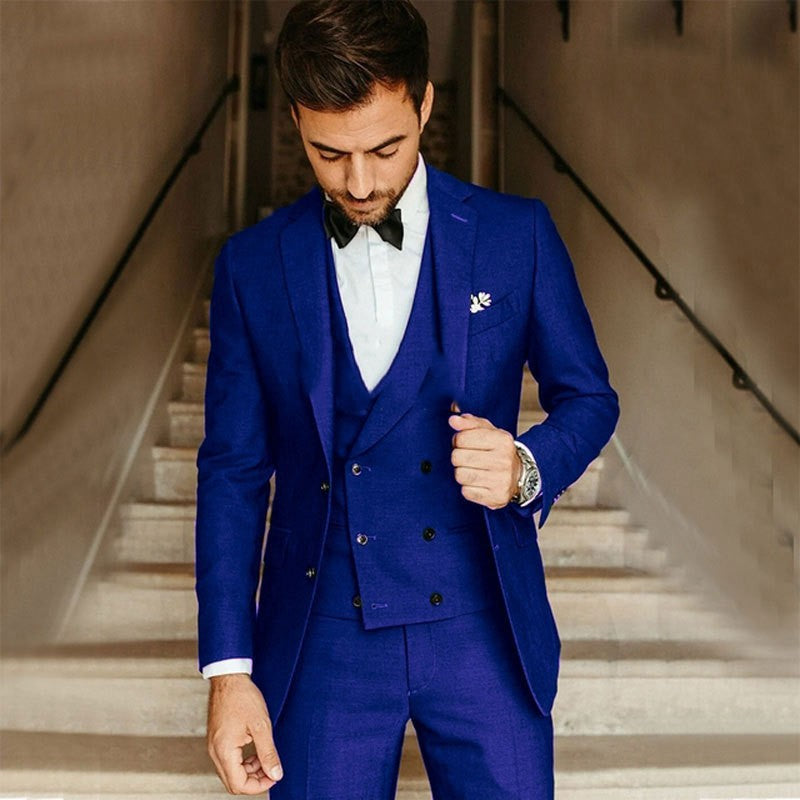 Herre 3-Delt Sæt Blazer Vest Bukser Polyester Klassisk 1