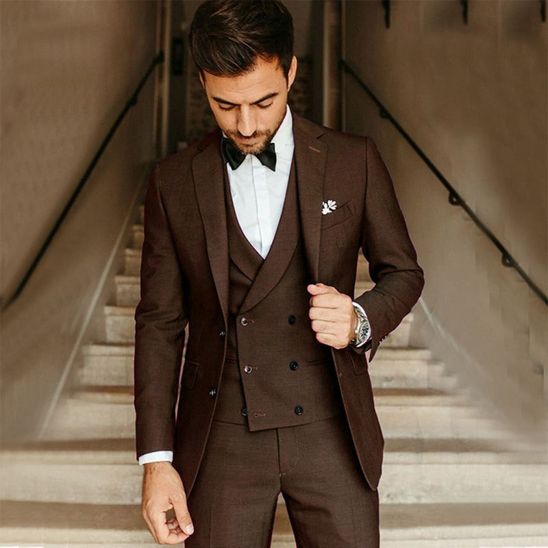 Herre 3-Delt Sæt Blazer Vest Bukser Polyester Klassisk 3
